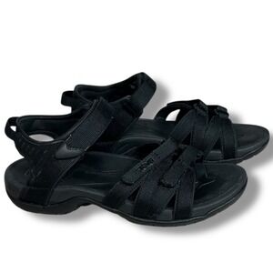 Teva Tirra Sandals Black Womens 6 Sport Strappy Hiking Outdoor Comfort 4266